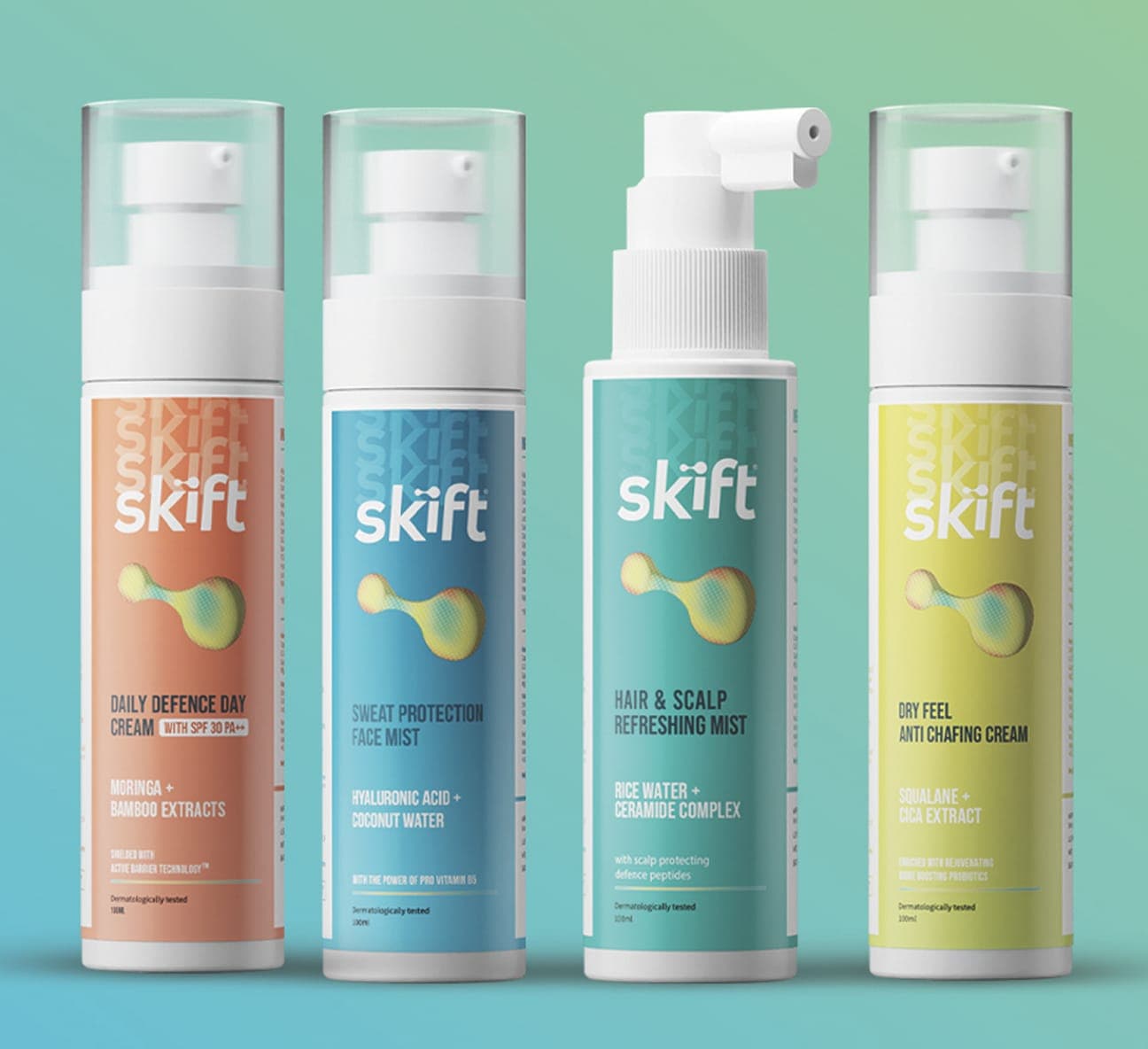 Skifit website design and development project showcasing the homepage with a sleek and modern interface, featuring a dark background and vibrant orange accents. The design emphasizes user experience and visual appeal, highlighting the brand's identity and creative approach to digital solutions.